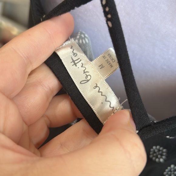 [Mine Britton] Black Patterned Women's Dress - Size Medium - Picture 4 of 4